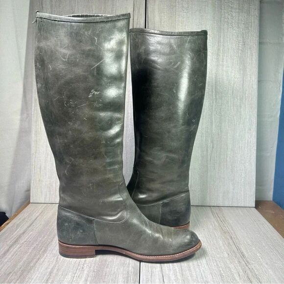 RARE Plus By Chausser Japan Tall Riding Equestrian Boots Leather Womens Size 6.5 - Picture 4 of 11
